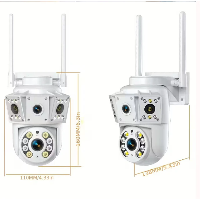 FACE1418 IP Câmera wifi vigilância 4 câmeras casa telemovel tablet pc