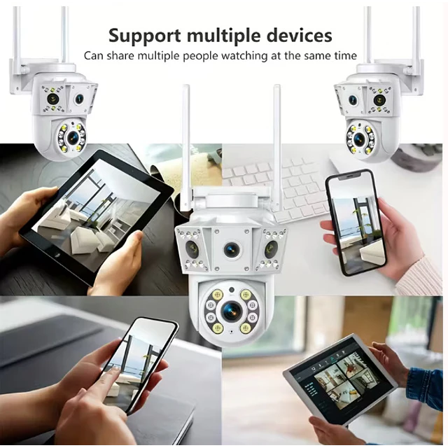 FACE1418 IP Câmera wifi vigilância 4 câmeras casa telemovel tablet pc