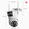FACE1419 IP DUAS Lentes Câmera segurança a prova de chuva com visão noturna