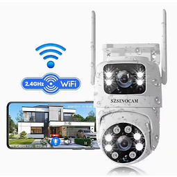 FACE1419 IP DUAS Lentes Câmera segurança a prova de chuva com visão noturna