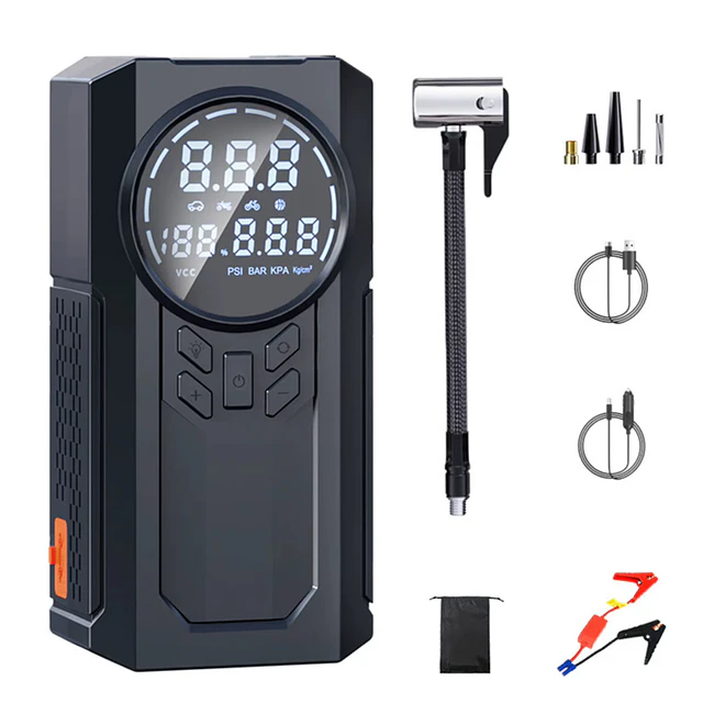 FACE1420 Potente booster 8000A e compressor de ar 12v até 12litros com lanterna