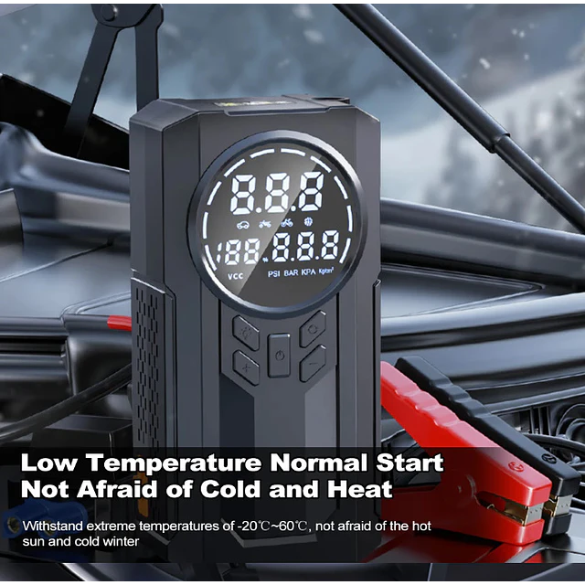 FACE1420 Potente booster 8000A e compressor de ar 12v até 12litros com lanterna