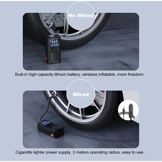 FACE1420 Potente booster 8000A e compressor de ar 12v até 12litros com lanterna