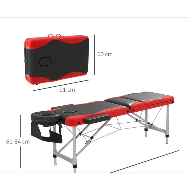 FACE1422 Marquesa 3 partes carga maxima 225kg em aluminio
