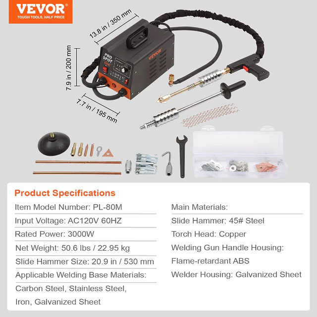 FACE1423 Máquina reparação auto 3000W bate-chapas oficina tira moças desempenagem 