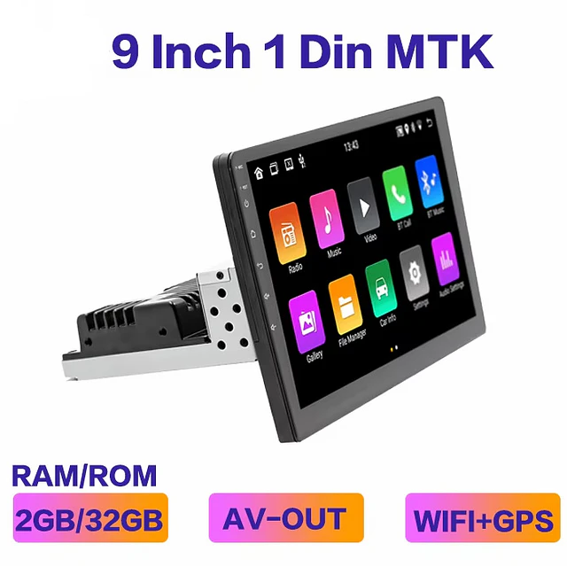 FACE884 Auto rádio 1din 9 polegadas Android 11 1/2 ram +32Gb rom Carplay & Android Auto HD GPS Wifi FM Mirror Link 