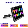 FACE884 Auto rádio 1din 9 polegadas Android 11 1/2 ram +32Gb rom Carplay & Android Auto HD GPS Wifi FM Mirror Link 