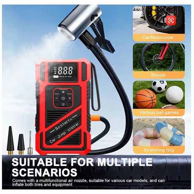FACE1424 Arrancador 8000ah 2 in 1 booster e compressor ar  jumpstarter automoveis 