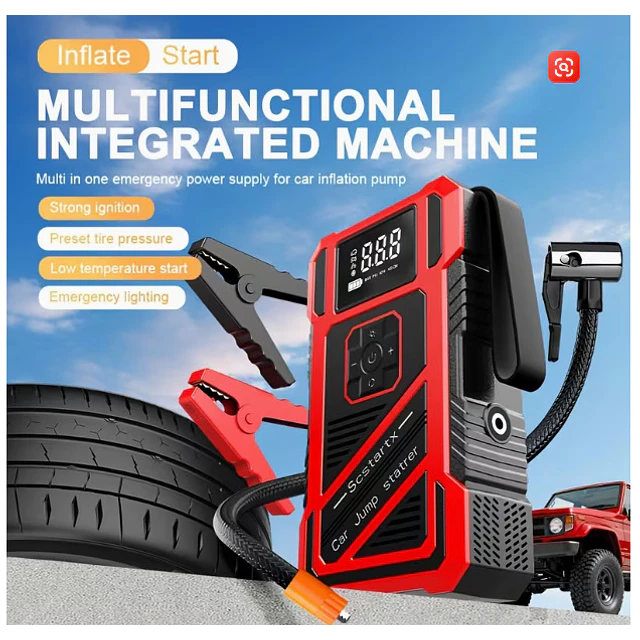 FACE1424 Arrancador 8000ah 2 in 1 booster e compressor ar  jumpstarter automoveis 