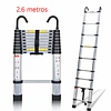 FACE1424 Escada telescópica dobrável com 2.6 metros com ganchos 