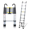 FACE1424 Escada telescópica dobrável com 2.6 metros com ganchos 