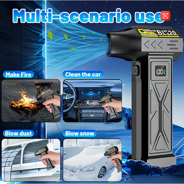 FACE1426 Mini soprador turbo 5 velocidades limpeza poeiras secador auto computador etc