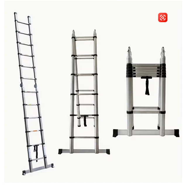 FACE1428 Escada 2 em 1  telescópica 3,80 m ou escadote 1,9m mais 1,9 m