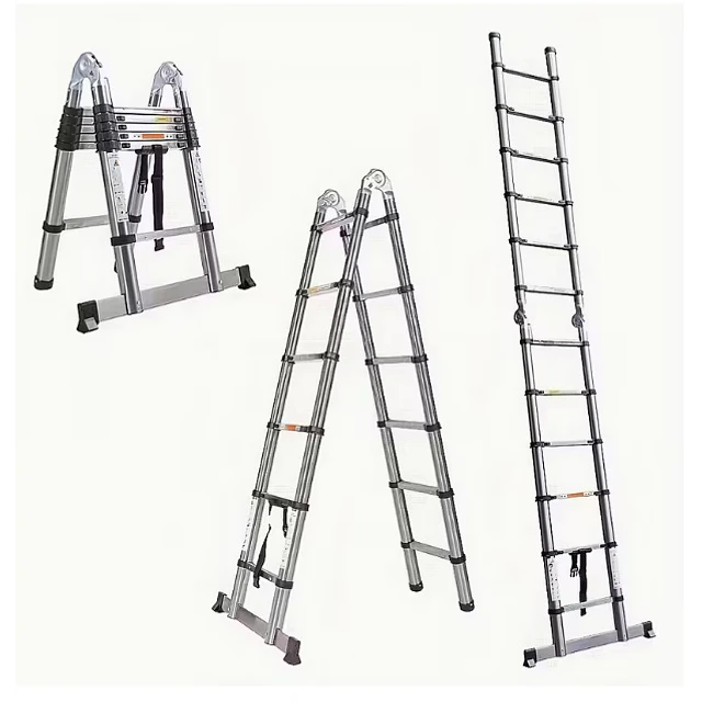 FACE1428 Escada 2 em 1  telescópica 3,80 m ou escadote 1,9m mais 1,9 m