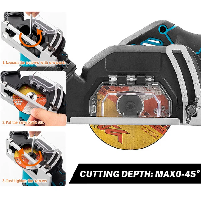 FACE1429 2 em 1 Rebarbadora e serra circular com duas baterias