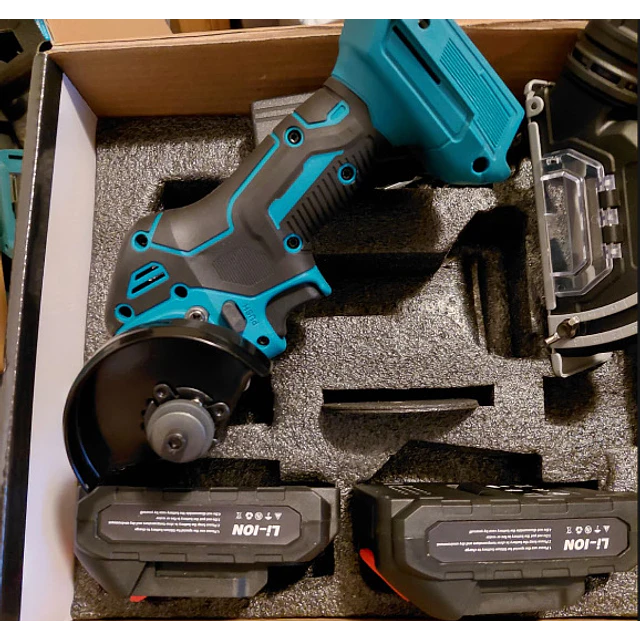 FACE1429 2 em 1 Rebarbadora e serra circular com duas baterias