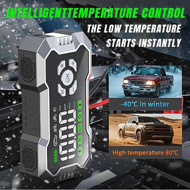 FACE1431 Booster 10 000 mAh Jumpstarter arrancador 9 em 1 com compressor de ar