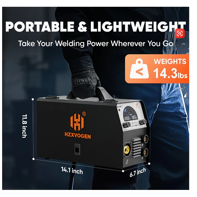 FACE900 Máquina soldar 5 in 1 MIG-185A LCD  MIG MMA Lift TIG Gás Misto MIG MULTIFUNÇÕES