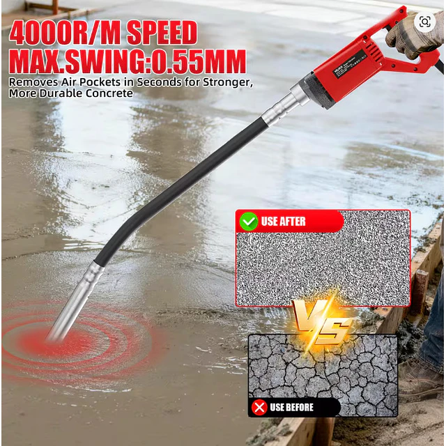 FACE1448 vibratória cimento 1800W mangueira 1,5M vibrador argamassa 4000RPM