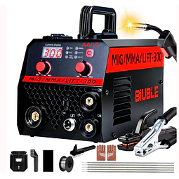 FACE1449 Máquina 300A soldar 3 in 1 mig mma lift com cabos e rolo fio luvas máscara