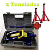 FACE1450 KIT Macaco 2T + preguiças 2T automóveis mecânica caseira 125 mm/335 mm COM MALA
