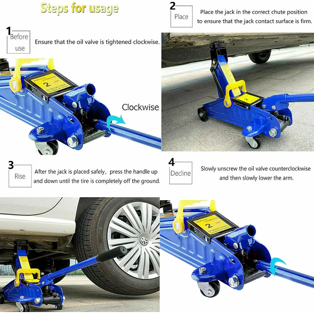 FACE1450 KIT Macaco 2T + preguiças 2T automóveis mecânica caseira 125 mm/335 mm COM MALA