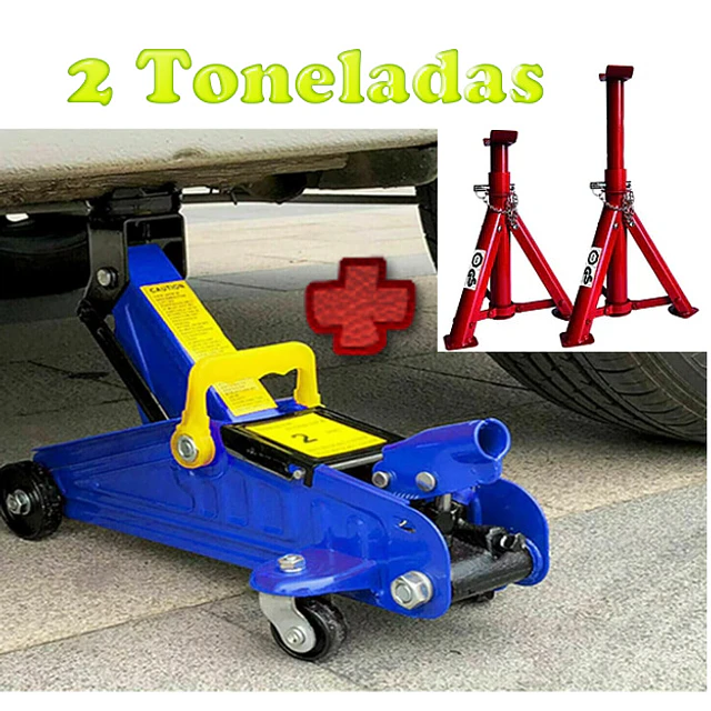 FACE1450 KIT Macaco 2T + preguiças 2T automóveis mecânica caseira 125 mm/335 mm COM MALA