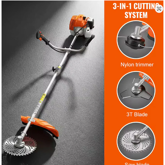 FACE1453 Roçadeira gasolina 52CC 3 em 1, 2 Tempos  Lâmina para Poda de Galhos e Ervas Daninhas, Ferramentas de Jardim