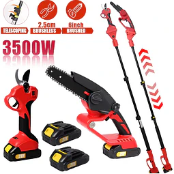 FACE1454 PACK motosserra + tesoura poda com braço extensivel e duas baterias