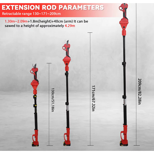 FACE1454 PACK motosserra + tesoura poda com braço extensivel e duas baterias