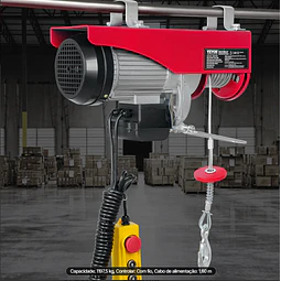 FACE1461  Guincho guindaste 1200kg 220v 1800w VEVOR 12m cabo
