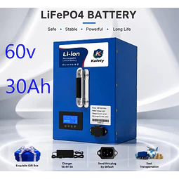 FACE1462  Bateria mota eletrica Lítio Kafety 60V 30Ah com carregador