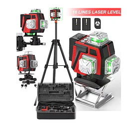 FACE1463 Nível Laser  16 Linhas Autonivelante, 360° 4 Tripé de 1,2 m