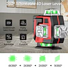 FACE1463 Nível Laser  16 Linhas Autonivelante, 360° 4 Tripé de 1,2 m