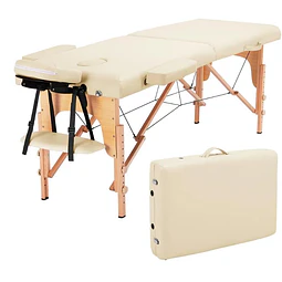 FACE1467 Marquesa massagens madeira cor creme 213 x 61 x 83,1 cm