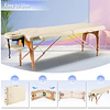 FACE1467 Marquesa massagens madeira cor creme 213 x 61 x 83,1 cm