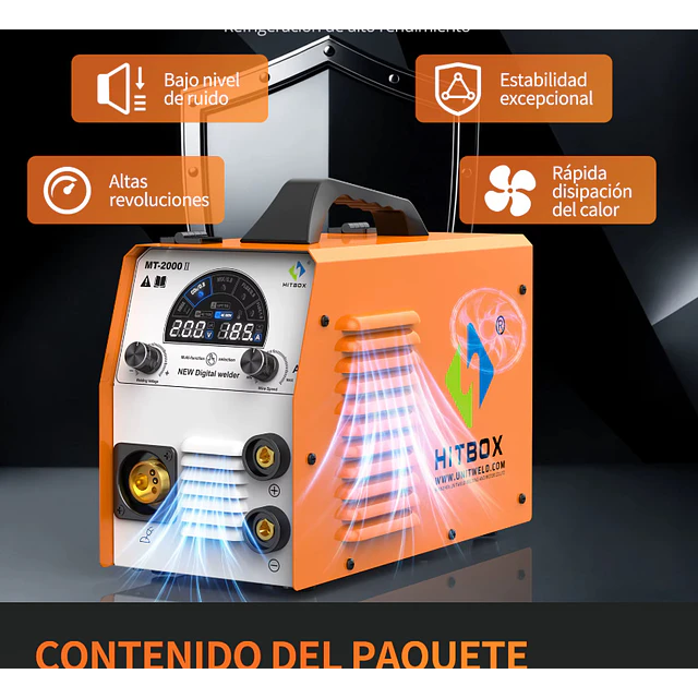 FACE1471 Soldar MIG 200A 5 em 1 mig mma lift com cabos e rolo fio