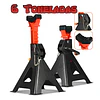 FACE1472 cavaletes automóvel 6T reguláveis 37-58 cm, apoio estável com bloqueio de segurança para garagem