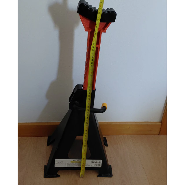 FACE1472 cavaletes automóvel 6T reguláveis 37-58 cm, apoio estável com bloqueio de segurança para garagem