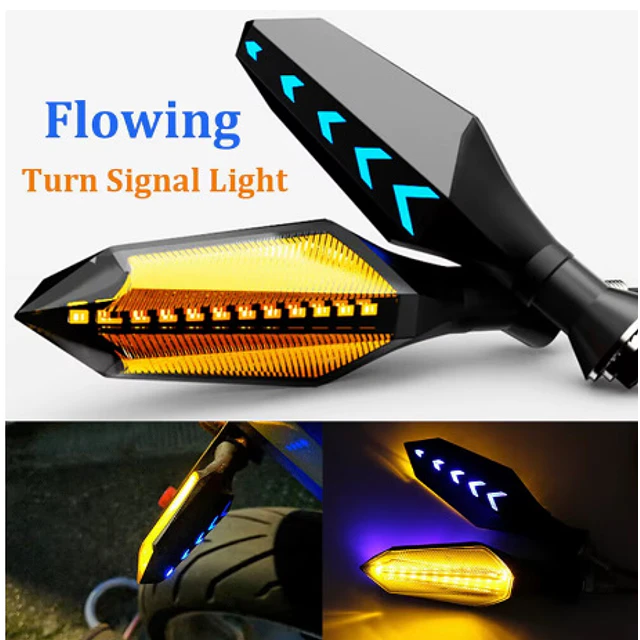 2 Piscas estilo de fluxo sequencial de dois lados 12led