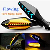 2 Piscas estilo de fluxo sequencial de dois lados 12led