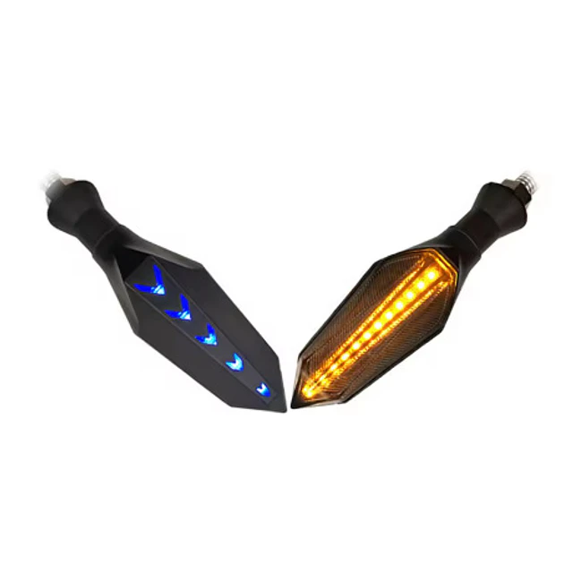 2 Piscas estilo de fluxo sequencial de dois lados 12led