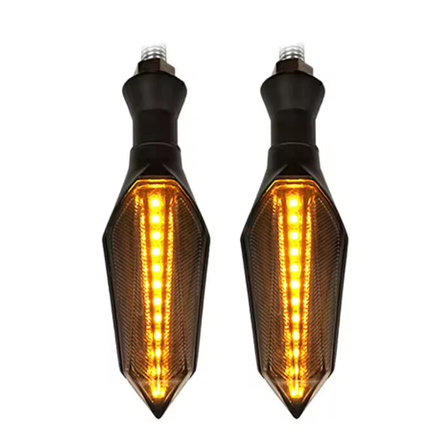 2 Piscas estilo de fluxo sequencial de dois lados 12led
