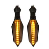 2 Piscas estilo de fluxo sequencial de dois lados 12led