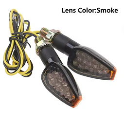 2 piscas universais preto/fumo moto 12v led