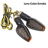 2 piscas universais preto/fumo moto 12v led