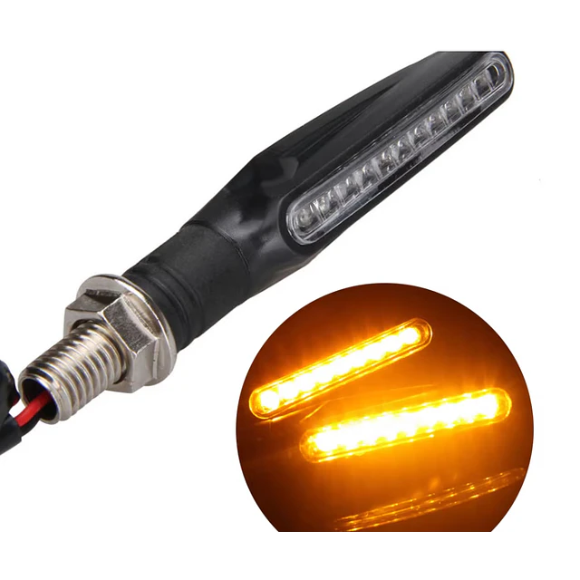 2 piscas universais motos led 12v flexiveis