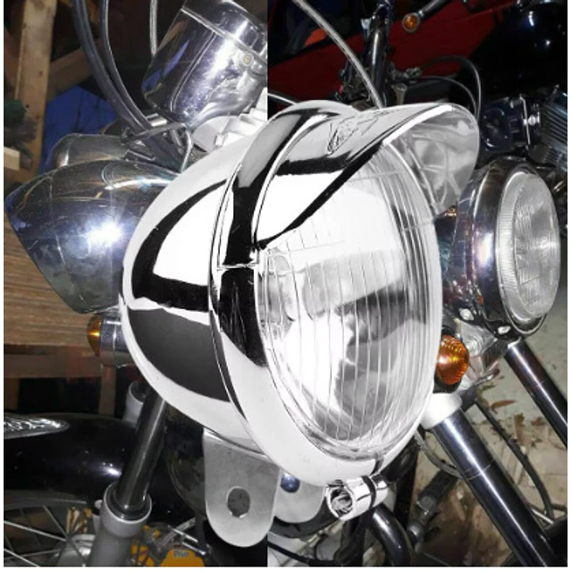 FACE1474 2PCS Farol 12V para motos shooper custom universais