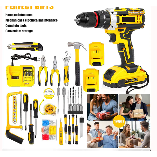 FACE1475 Kit multi ferramentas com aparafusadora e duas baterias 
