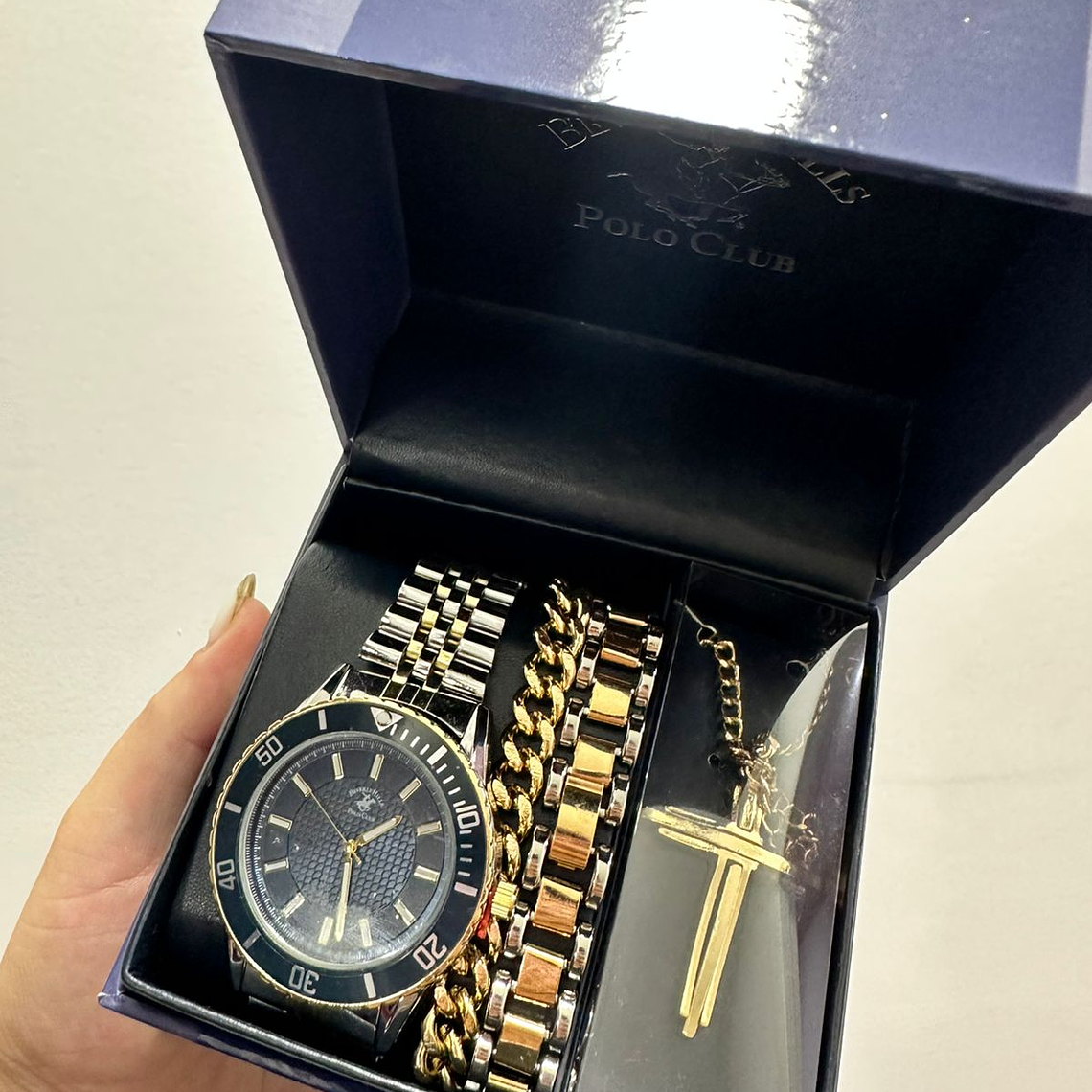 Reloj Polo Pulseras + cadena  1